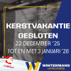 Wij zijn gesloten tussen Kerst en Nieuwjaar!