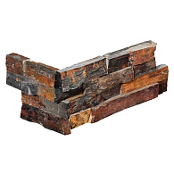 Stone Panels Rusty Slate Corner piece (40+20)x15x1,5-2,5 cm Breukruw