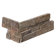 Stone Panels Rusty Quarzite Corner piece  (40+20)x15x1,5-2,5 cm Breukruw