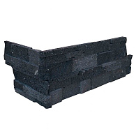 Stone Panels Grey- Black Lava Corner piece (40+20)x15x1,5-2,5 cm Breukruw