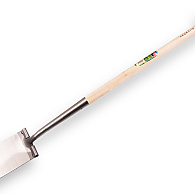 Zwanenhalsspade ATLAS DIAMANT gepolijst, met RONDE OPSTAP en Hickory T-steel 80 cm