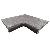 Bahia black zwembadbinnenhoek 50/50x30x5-3 cm gevlamd, neus rond gezoet