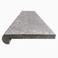 Bahia black zwembadrand 100x30x5-3 cm gevlamd, neus rond gezoet