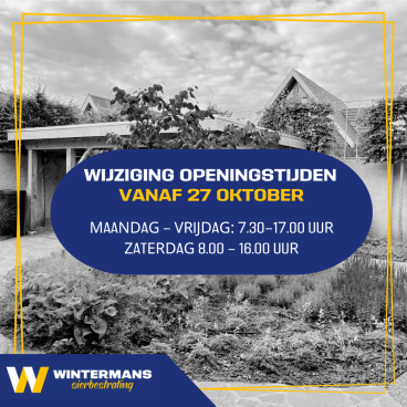 Wintertijd wijziging openingstijden