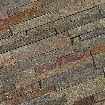 Stone Panels Rusty Quarzite 60x15x1,5-2,5 cm Breukruw