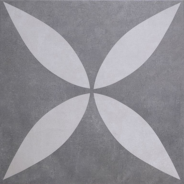 GeoCeramica® 60x60x4 Amb. Antra Flower
