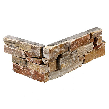 Stone Panel Rustic Terra Corner piece (40+20)x15x3-4 cm Breukruw