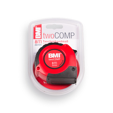 Rolbandmaat BMI Twocomp 8 meter x 25 mm, ABS behuizing