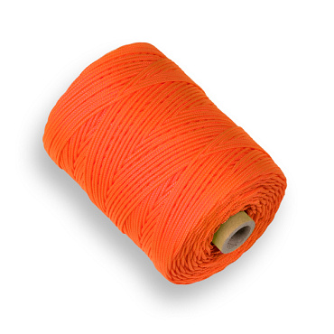 Uitzetkoord LABORA fluor oranje 1,4 mm 200 meter, gevlochten nylon koord