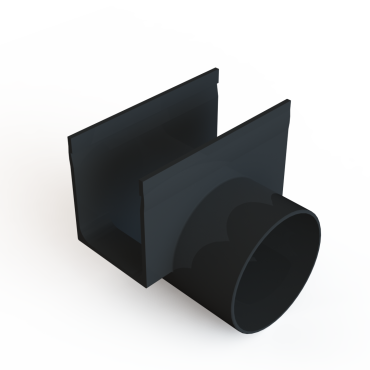 ACO SlimLine dwars/zij uitloop 80mm (Zij uitloop lange kant)