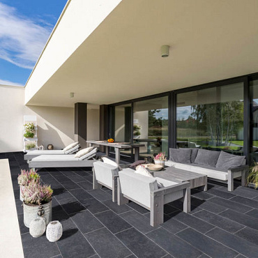 GeoCeramica 80x40x4 cm Impasto Negro