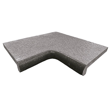 Bahia black zwembadbinnenhoek 50/50x30x5-3 cm gevlamd, neus rond gezoet