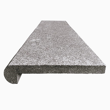 Bahia black zwembadrand 100x30x5-3 cm gevlamd, neus rond gezoet