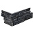 Stone Panels Black Quarzite Corner piece  (40+20)x15x1,5-2,5 cm Breukruw