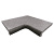 Bahia black zwembadbinnenhoek 50/50x30x5-3 cm gevlamd, neus rond gezoet