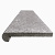 Bahia black zwembadrand 100x30x5-3 cm gevlamd, neus rond gezoet