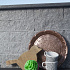 Splitblok 29x9x8,9 noors grijs