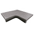 Bahia black zwembadbinnenhoek 50/50x30x5-3 cm gevlamd, neus rond gezoet